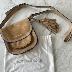 Michael Kors Dunn Suede Crossbody Saddlebag